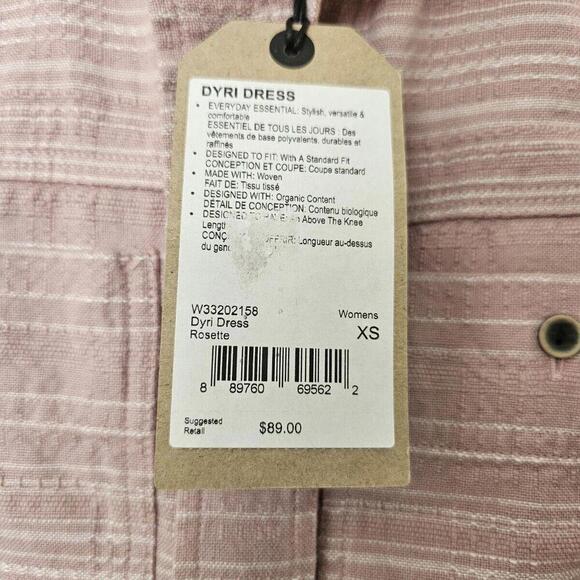 NWT Prana Dyri Dress Pink Textured XS. Outdoorsy Adventure Durable - Picture 2 of 9